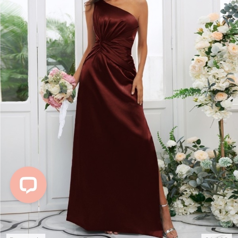 Sheath/Column Silk like Satin Ruched One-Shoulder Sleeveless Floor-length Dress